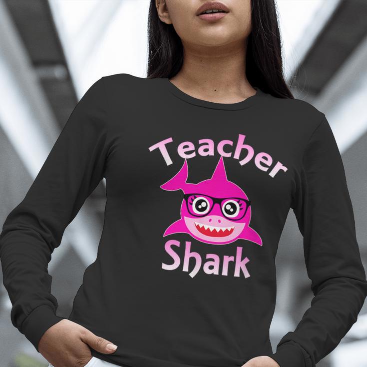 Teacher Shark Female Teacher Women Long Sleeve T-Shirt, funny gift