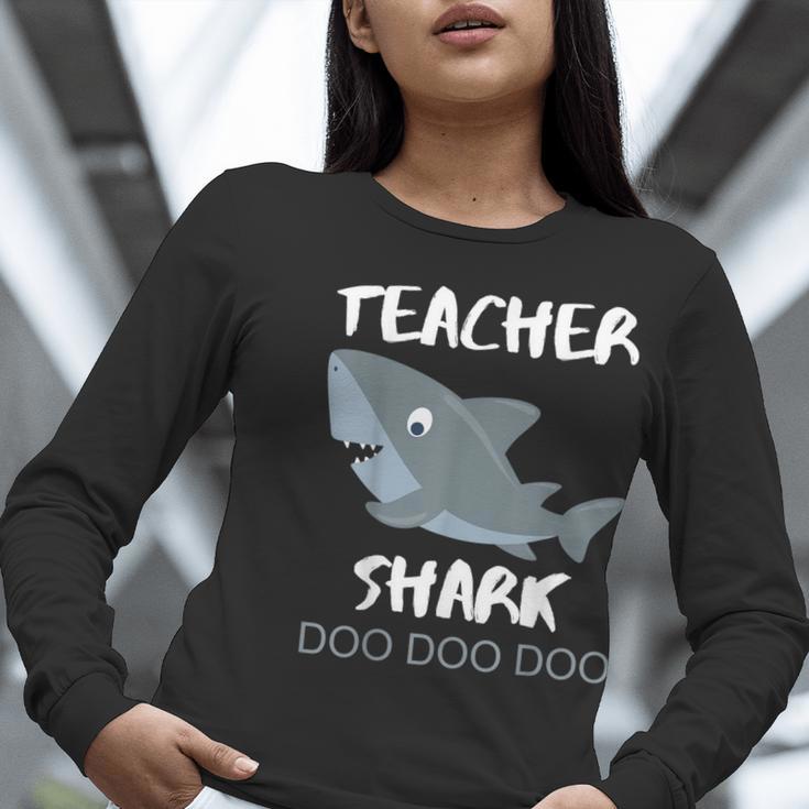 Teacher Shark Shirt Christmas Idea For Him Her Women Long Sleeve T-Shirt, funny gift Teacher Shark Shirt Christmas Idea For Him Her Women Long Sleeve T-Shirt, funny gift