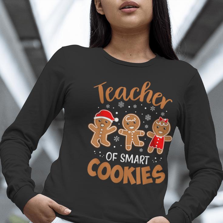 Teacher Of Smart Cookies Gingerbread Christmas Teacher Cute Men Women Kids Women Long Sleeve T-Shirt, funny gift