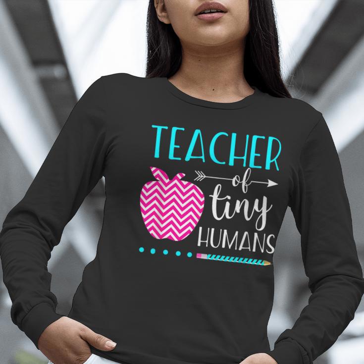 Teacher Of Tiny Humans Preschool Pre K Kindergarten Teacher Women Long Sleeve T-Shirt, funny gift Teacher Of Tiny Humans Preschool Pre K Kindergarten Teacher Women Long Sleeve T-Shirt, funny gift