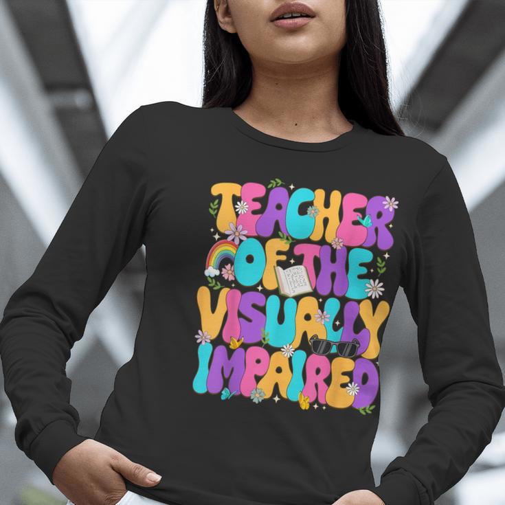 Teacher Of The Visually Impaired Blindness Awareness Women Long Sleeve T-Shirt, funny gift Teacher Of The Visually Impaired Blindness Awareness Women Long Sleeve T-Shirt, funny gift