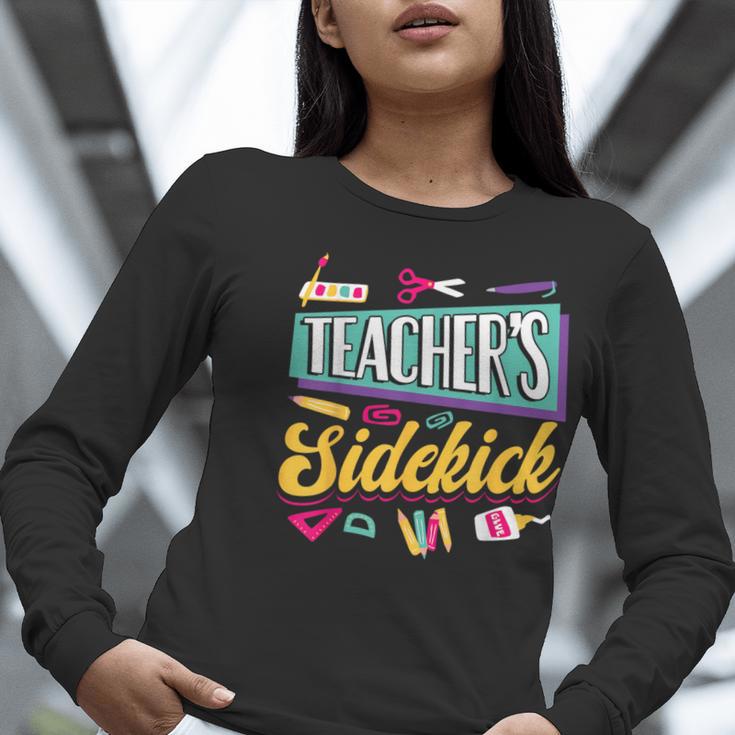 Teacher's Sidekick Teacher Assisting Teaching Assistant Women Long Sleeve T-Shirt, funny gift Teacher's Sidekick Teacher Assisting Teaching Assistant Women Long Sleeve T-Shirt, funny gift