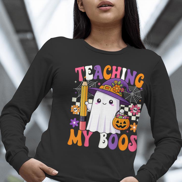 Teaching My Boos Ghost Teacher Cute Pencil Halloween Teacher Women Long Sleeve T-Shirt, funny gift Teaching My Boos Ghost Teacher Cute Pencil Halloween Teacher Women Long Sleeve T-Shirt, funny gift