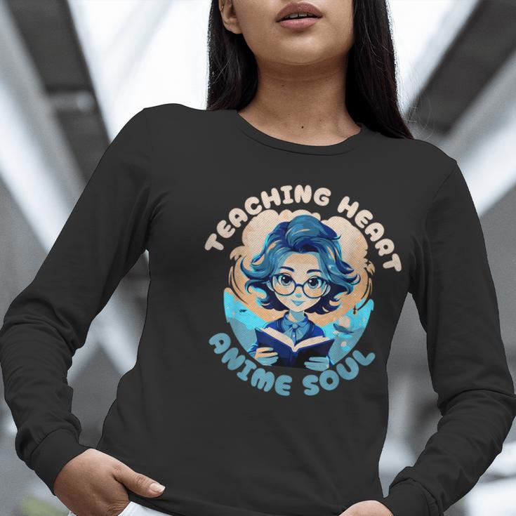 Teaching Heart Anime Soul Teacher Otaku Manga Women Long Sleeve T-Shirt, funny gift
