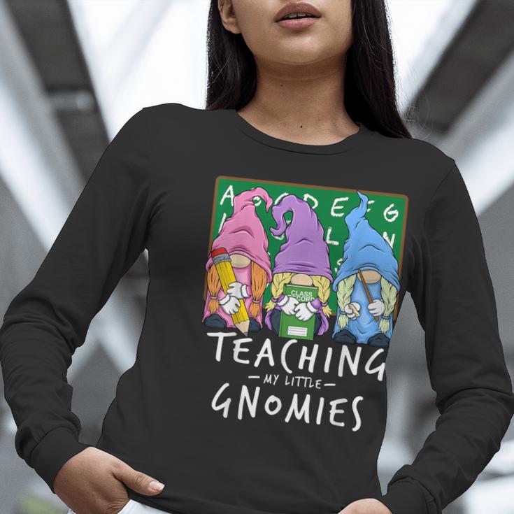 Teaching My Little Gnomies With Gnome For Teacher Women Women Long Sleeve T-Shirt, funny gift Teaching My Little Gnomies With Gnome For Teacher Women Women Long Sleeve T-Shirt, funny gift