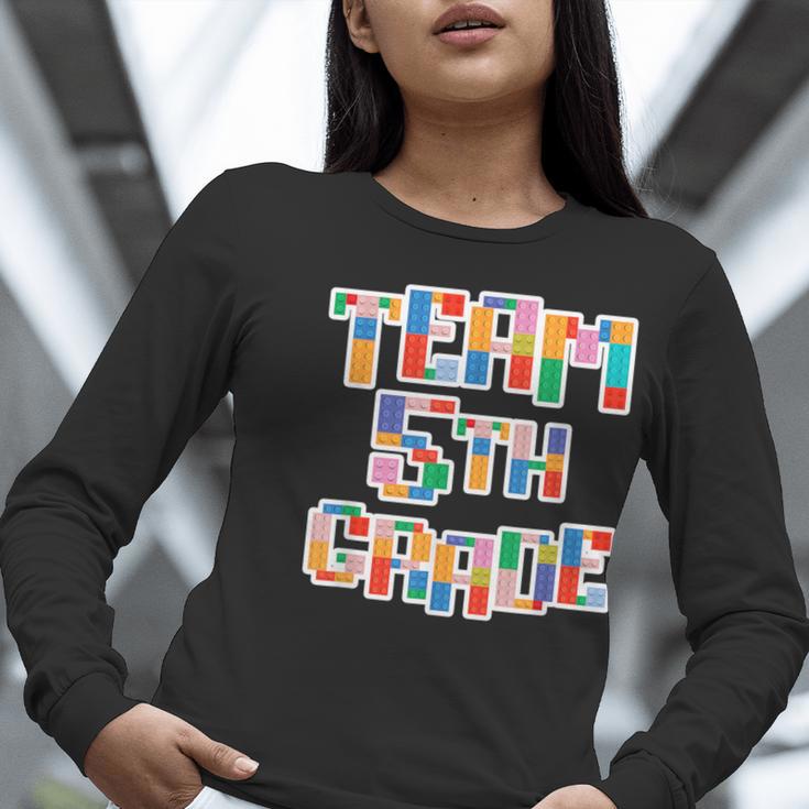 Team 5th Grade Building Blocks Bricks Theme Teacher Team For Men Women Kids Women Long Sleeve T-Shirt, funny gift Team 5th Grade Building Blocks Bricks Theme Teacher Team For Men Women Kids Women Long Sleeve T-Shirt, funny gift