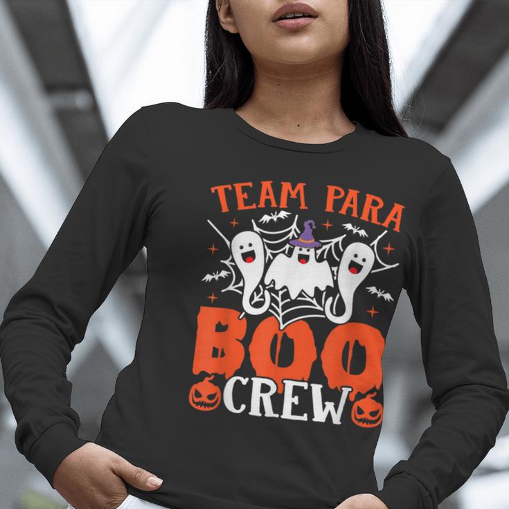 Team Para Boo Crew Halloween Ghost Paraprofessional Teacher Women Long Sleeve T-Shirt, funny gift Team Para Boo Crew Halloween Ghost Paraprofessional Teacher Women Long Sleeve T-Shirt, funny gift