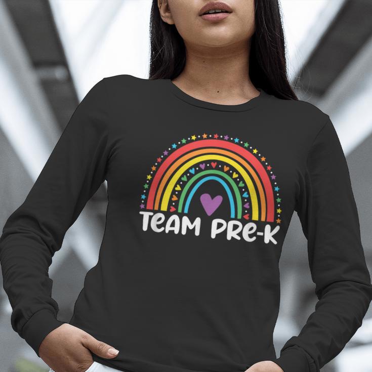 Team Pre-K Teacher Crew Squad Hello Back School Graduation Women Long Sleeve T-Shirt, funny gift Team Pre-K Teacher Crew Squad Hello Back School Graduation Women Long Sleeve T-Shirt, funny gift