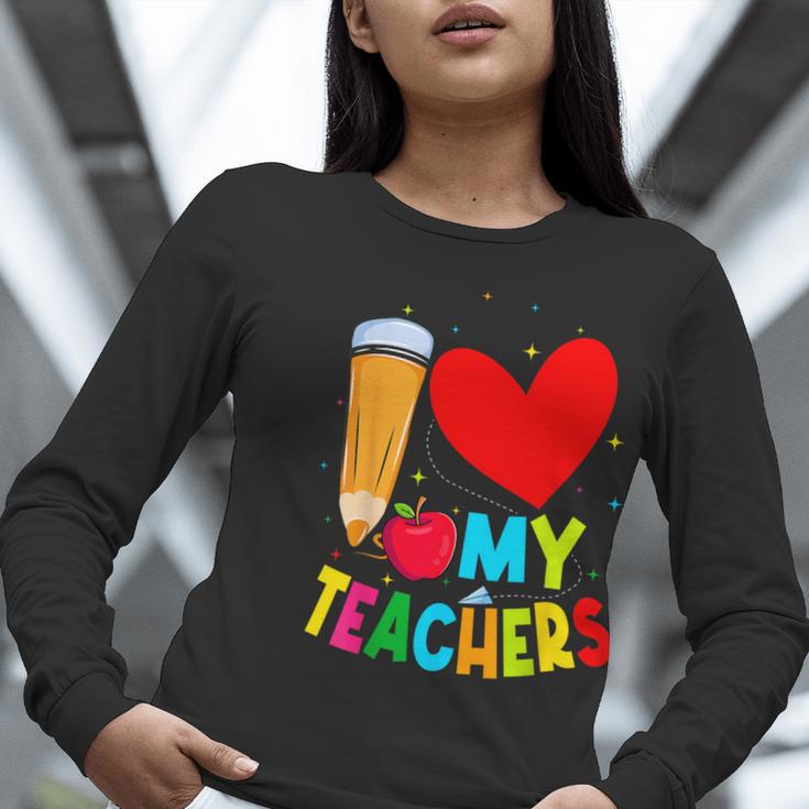Teens Graduation I Heart My Teachers I Love My Teachers Women Long Sleeve T-Shirt, funny gift
