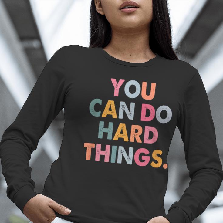 Test Day Teacher You Can Do Hard Things Women Kids Women Long Sleeve T-Shirt, funny gift