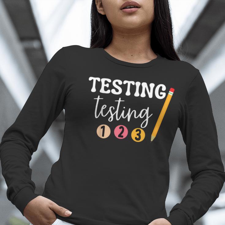 Testing Testing 123 Cute Math Teacher Student Test Day Men Women Girls Kids Women Long Sleeve T-Shirt, funny gift Testing Testing 123 Cute Math Teacher Student Test Day Men Women Girls Kids Women Long Sleeve T-Shirt, funny gift
