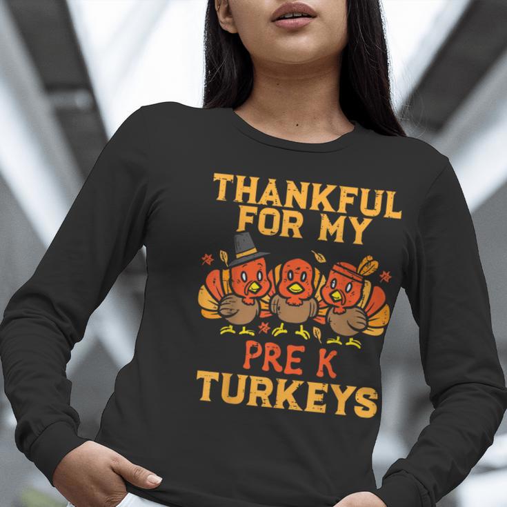 Thankful For My Pre K Turkeys Teacher Thanksgiving Men Women Women Long Sleeve T-Shirt, funny gift Thankful For My Pre K Turkeys Teacher Thanksgiving Men Women Women Long Sleeve T-Shirt, funny gift