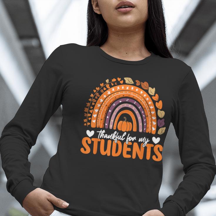 Thankful For My Students Teacher Thanksgiving School Fall Women Long Sleeve T-Shirt, funny gift Thankful For My Students Teacher Thanksgiving School Fall Women Long Sleeve T-Shirt, funny gift