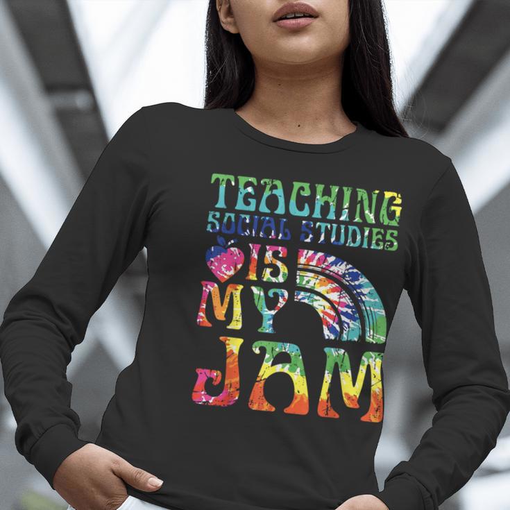 Tie Dye Teaching Social Studies Is My Jam Sunglasses Teacher Women Long Sleeve T-Shirt, funny gift Tie Dye Teaching Social Studies Is My Jam Sunglasses Teacher Women Long Sleeve T-Shirt, funny gift