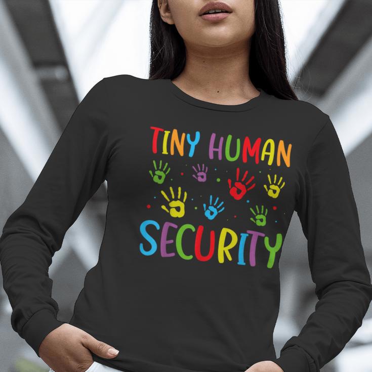 Tiny Human Security Preschool Childcare Teacher Babysitters Women Long Sleeve T-Shirt, funny gift Tiny Human Security Preschool Childcare Teacher Babysitters Women Long Sleeve T-Shirt, funny gift