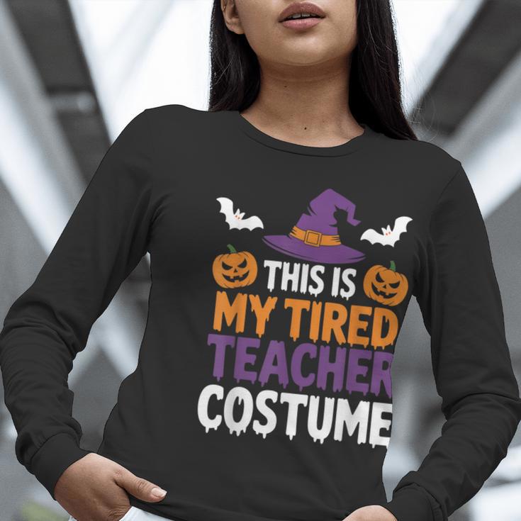 Tired Teacher Costume For Humor Halloween Women Long Sleeve T-Shirt, funny gift Tired Teacher Costume For Humor Halloween Women Long Sleeve T-Shirt, funny gift