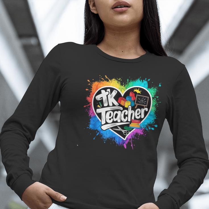 TK Teacher Transitional Kindergarten Heart Back To School Women Long Sleeve T-Shirt, funny gift TK Teacher Transitional Kindergarten Heart Back To School Women Long Sleeve T-Shirt, funny gift