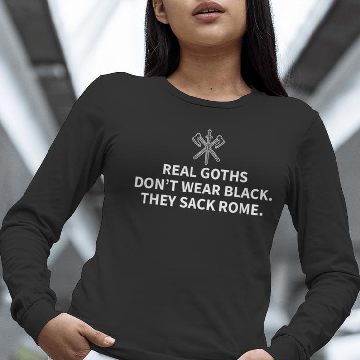 History Teacher Real Goths Sack Rome Women Long Sleeve T-Shirt, History Teacher Shirts, funny gift