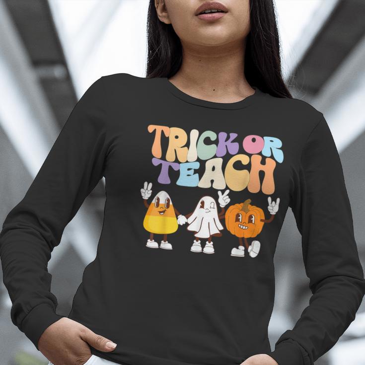 Trick Or Teach Cute Halloween Teacher Women Long Sleeve T-Shirt, funny gift Trick Or Teach Cute Halloween Teacher Women Long Sleeve T-Shirt, funny gift