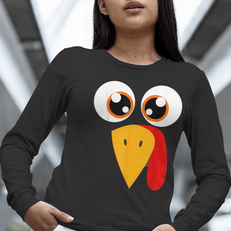 Turkey Face Halloween Costume Thanksgiving Teacher Nurse Women Long Sleeve T-Shirt, funny gift Turkey Face Halloween Costume Thanksgiving Teacher Nurse Women Long Sleeve T-Shirt, funny gift