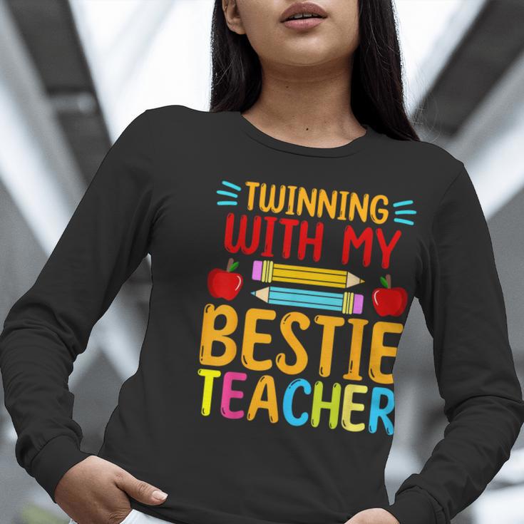 Twinning With My Bestie Teacher Boy Spirit Week Twin Day Women Long Sleeve T-Shirt, funny gift Twinning With My Bestie Teacher Boy Spirit Week Twin Day Women Long Sleeve T-Shirt, funny gift