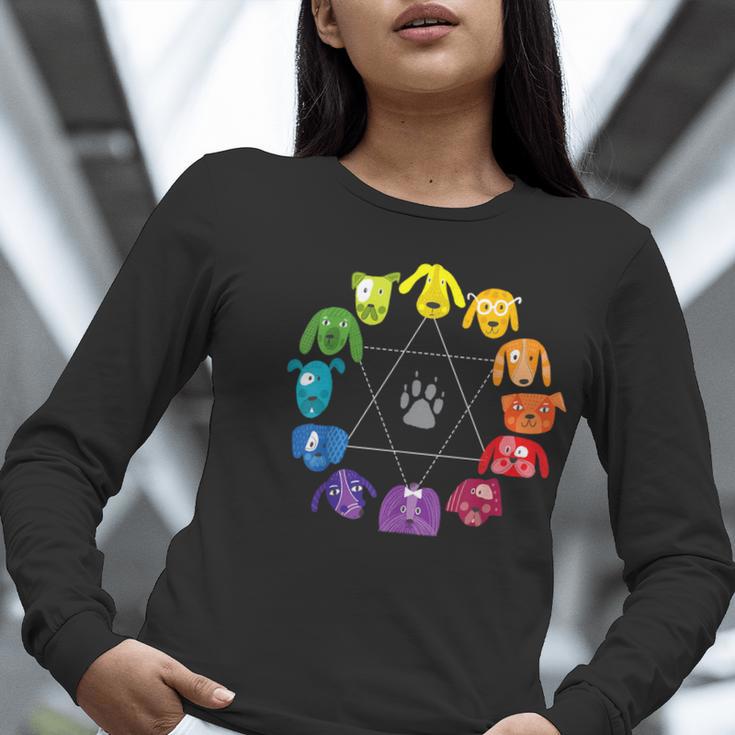Unique For Artists By ADS Color Wheel Educational Art Teacher Dog Themed Artist Small Women Long Sleeve T-Shirt, funny gift Unique For Artists By ADS Color Wheel Educational Art Teacher Dog Themed Artist Small Women Long Sleeve T-Shirt, funny gift