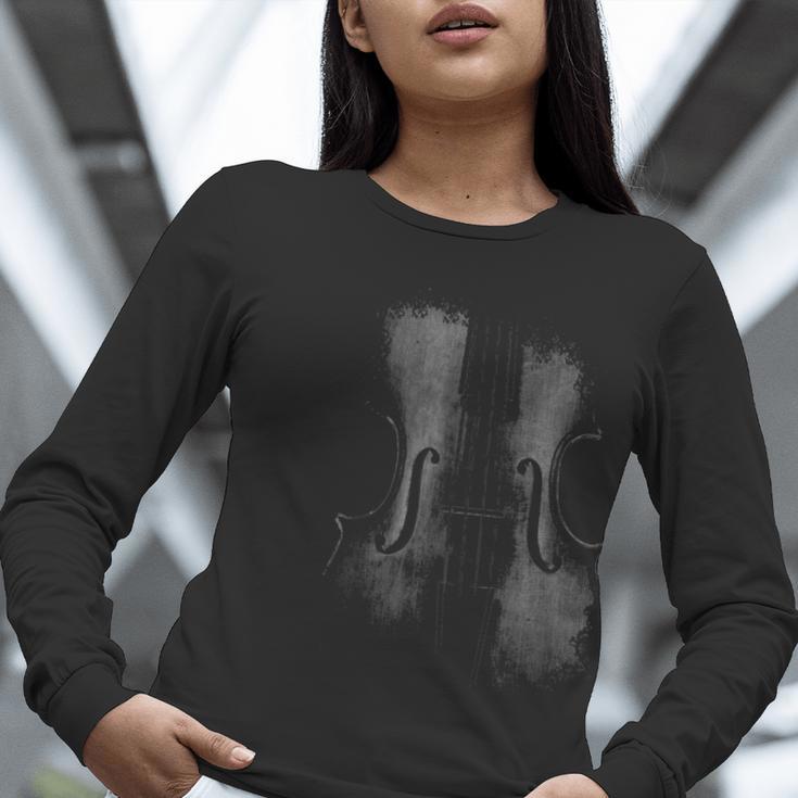Violin Player Instrument Music Teacher Musical Violinist Women Long Sleeve T-Shirt, funny gift