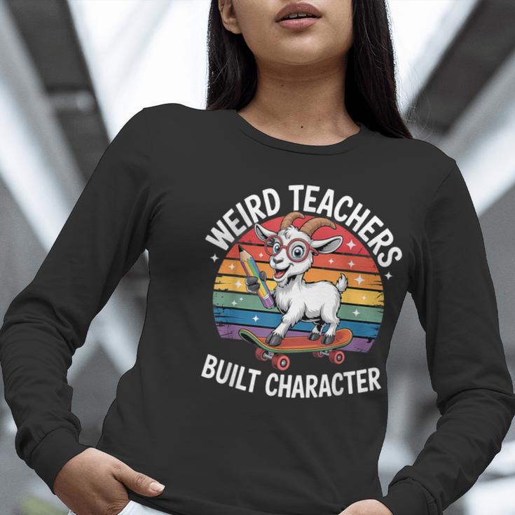 Weird Teachers Build Character Teacher Women Long Sleeve T-Shirt, funny gift