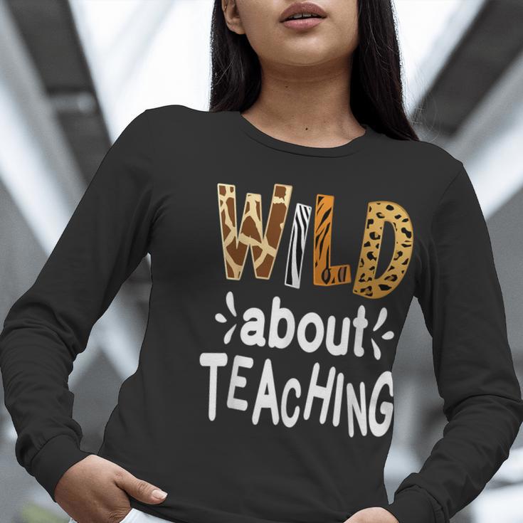 Wild About Teaching Teacher Student First Day Of School Women Long Sleeve T-Shirt, funny gift Wild About Teaching Teacher Student First Day Of School Women Long Sleeve T-Shirt, funny gift
