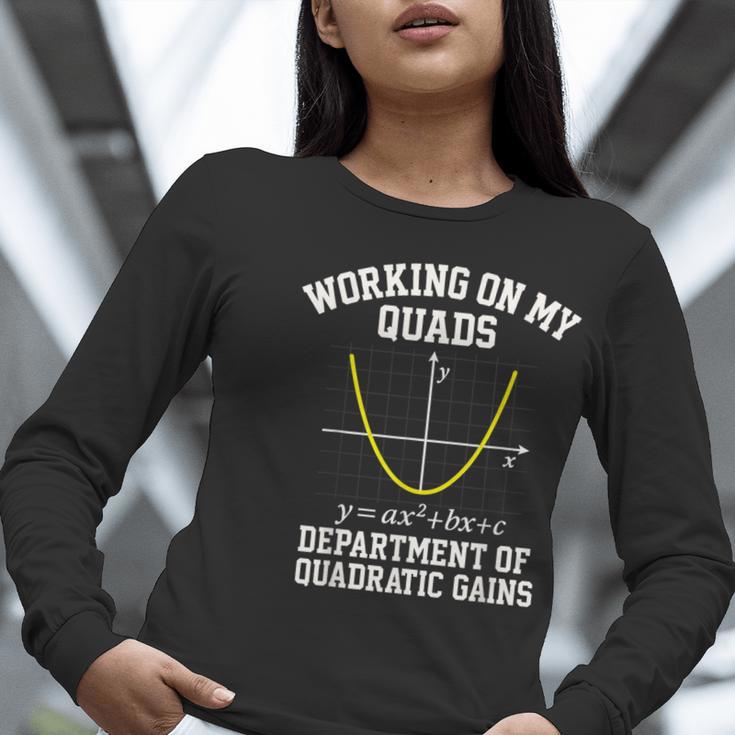 Working On My Quads Algebra Math Gym Teacher Women Long Sleeve T-Shirt, funny gift Working On My Quads Algebra Math Gym Teacher Women Long Sleeve T-Shirt, funny gift