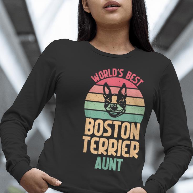 Worlds Best Boston Terrier Aunt Women Long Sleeve T-Shirt, funny gift