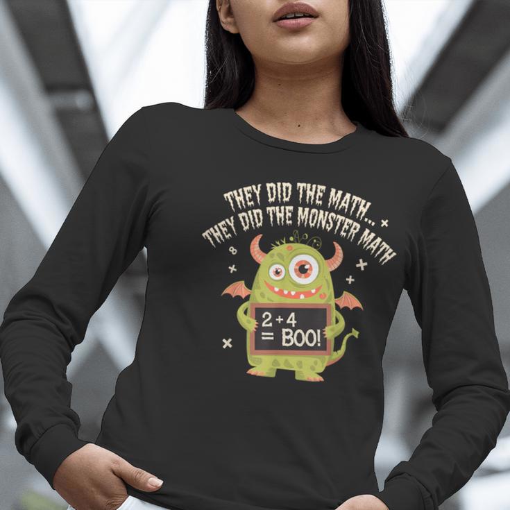 They Did The Math They Did The Monster Math Teacher Student Women Long Sleeve T-Shirt, funny gift