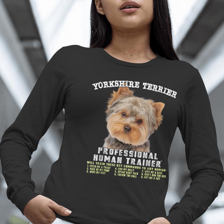 Yorkshire Terrier Yorkie Dog Professional Human Trainer Women Long Sleeve T-Shirt, funny gift