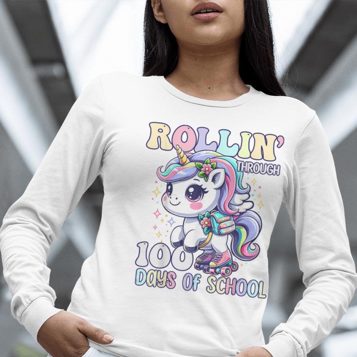100 Days Of School Girls Teacher 100th Day Unicorn Outfit Women Long Sleeve T-Shirt, funny gift 100 Days Of School Girls Teacher 100th Day Unicorn Outfit Women Long Sleeve T-Shirt, funny gift
