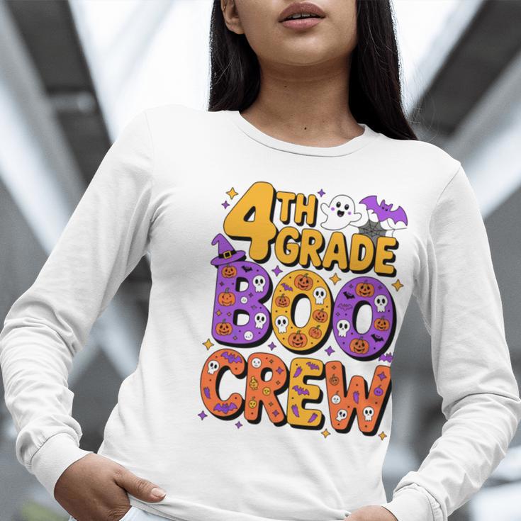 4th Grade Boo Crew Ghost Halloween Teacher Costume Women Long Sleeve T-Shirt, 4th Grade Teacher Shirts, funny gift 4th Grade Boo Crew Ghost Halloween Teacher Costume Women Long Sleeve T-Shirt, 4th Grade Teacher Shirts, funny gift