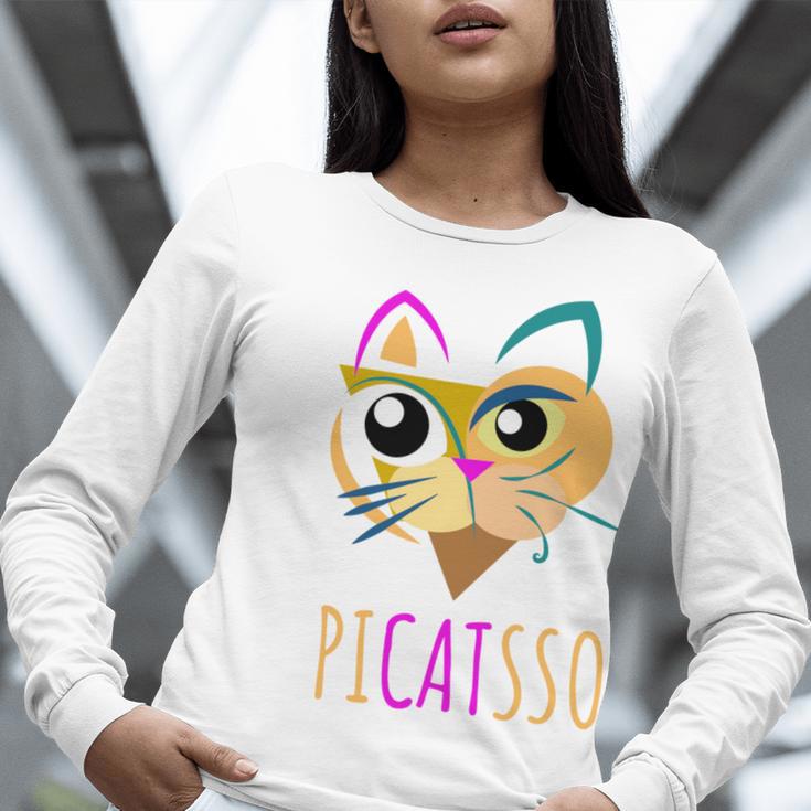 Abstract Cat Art Picatsso Shirt For Art Teachers Women Long Sleeve T-Shirt, funny gift Abstract Cat Art Picatsso Shirt For Art Teachers Women Long Sleeve T-Shirt, funny gift