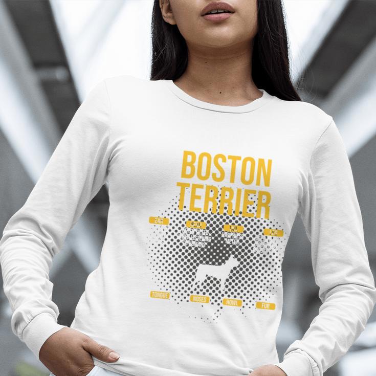 Anatomy Of Boston Terrier Dog Lover Women Long Sleeve T-Shirt, funny gift