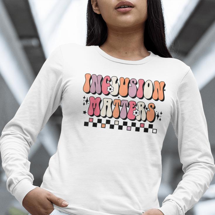 Boho Inclusion Matters Special Education SPED Teacher Women Women Long Sleeve T-Shirt, funny gift