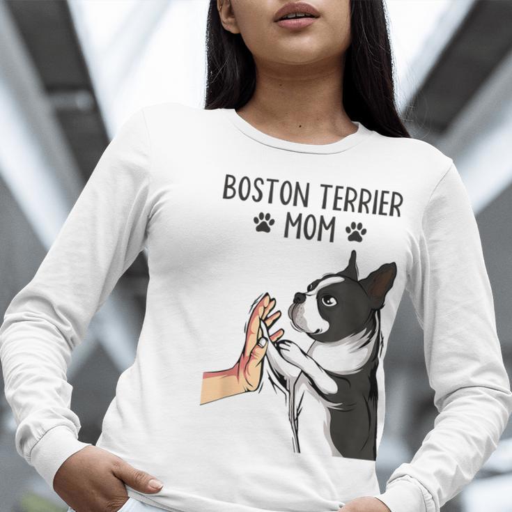 Boston Terrier Mom Dogs Mum Woman Women Long Sleeve T-Shirt, Boston Terrier Mom Shirts, funny gift