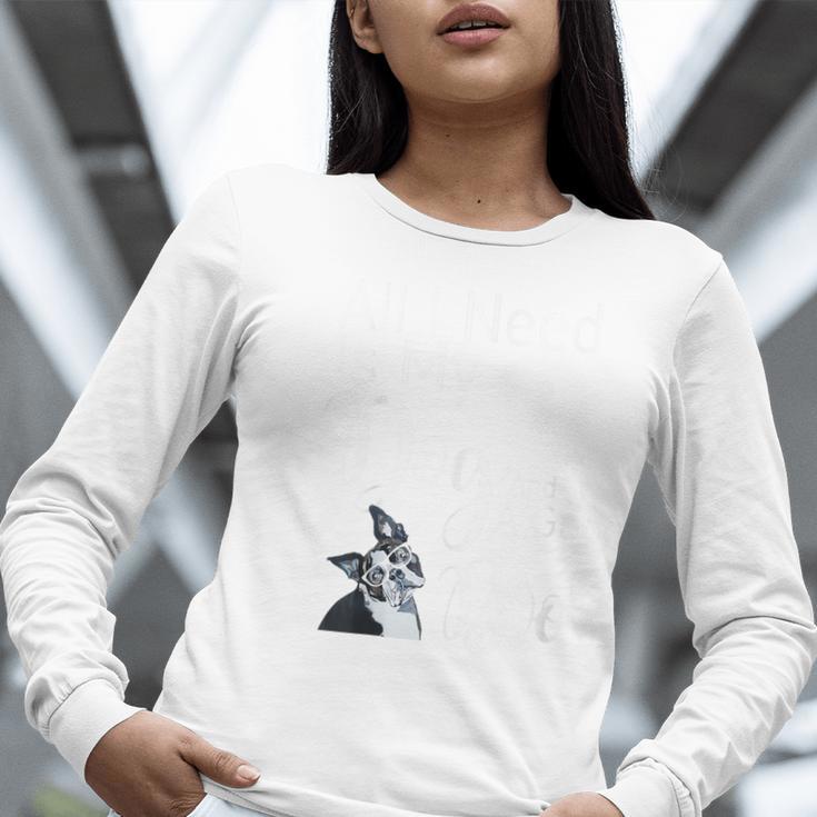 Boston Terrier Reading Books Love My Dog Men Women Kids T-Shirt Women Long Sleeve T-Shirt, funny gift
