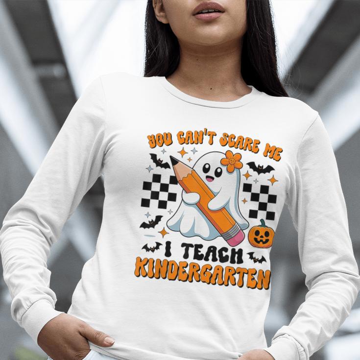 You Can't Scare Me I Teach Kindergarten Teacher Halloween Women Long Sleeve T-Shirt, funny gift You Can't Scare Me I Teach Kindergarten Teacher Halloween Women Long Sleeve T-Shirt, funny gift