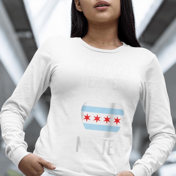 Chicago Teachers Matter Support Union Education Red For Ed Raglan Baseball Tee Women Long Sleeve T-Shirt, funny gift