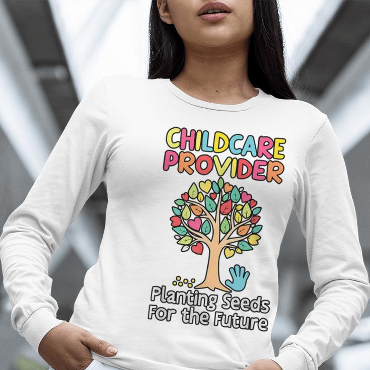 Childcare Provider Job Daycare Provider Daycare Teacher Women Long Sleeve T-Shirt, funny gift