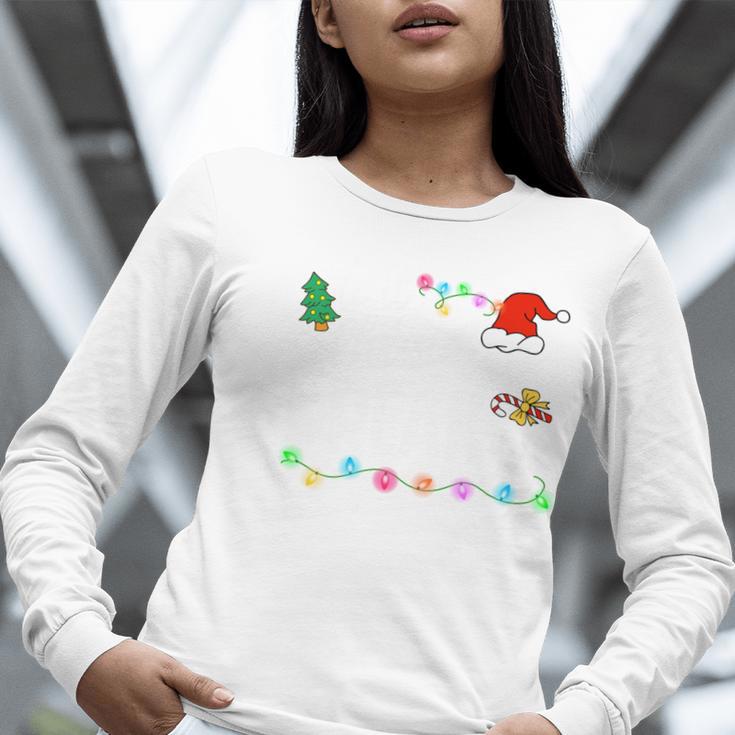 Is It Christmas Break Yet Teacher Xmas Light Santa Hat Women Long Sleeve T-Shirt, funny gift Is It Christmas Break Yet Teacher Xmas Light Santa Hat Women Long Sleeve T-Shirt, funny gift