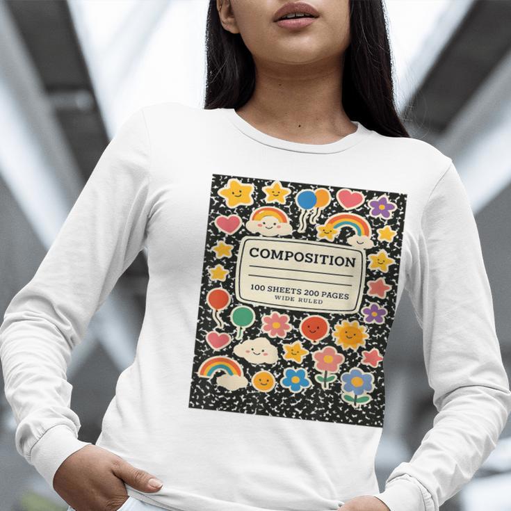 Composition Notebook Costume Teacher Matching Halloween Book Women Long Sleeve T-Shirt, funny gift Composition Notebook Costume Teacher Matching Halloween Book Women Long Sleeve T-Shirt, funny gift