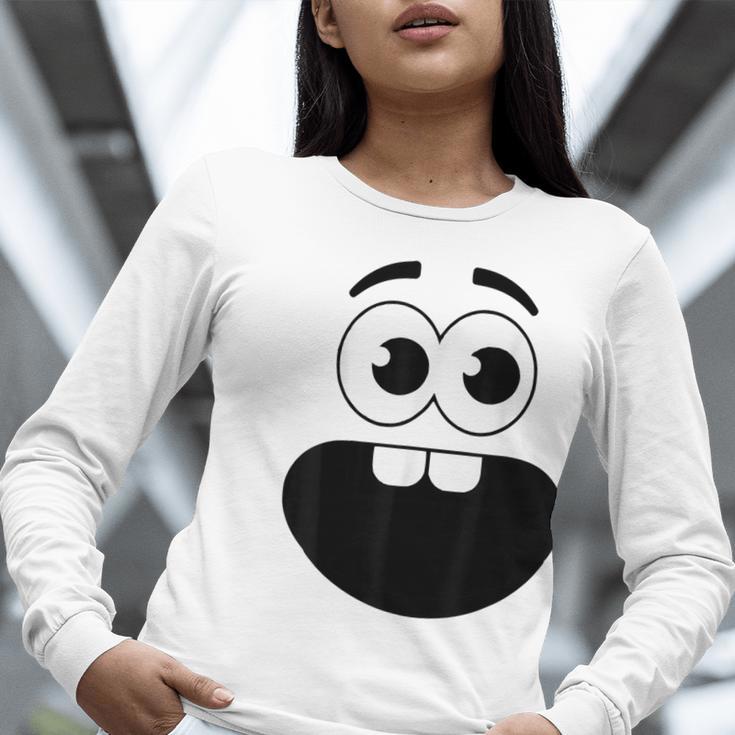 Creepy Carrots Face Teacher Halloween Costume Matching Women Long Sleeve T-Shirt, funny gift