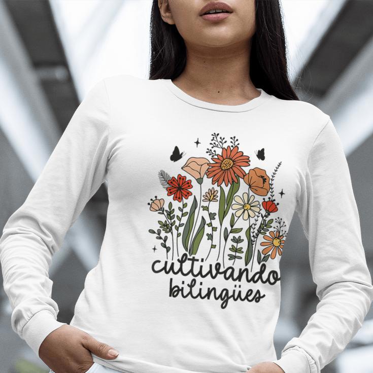 Cultivando Bilingues Dual Language Crew Bilingual Teacher Men Women Girls Kids Women Long Sleeve T-Shirt, funny gift Cultivando Bilingues Dual Language Crew Bilingual Teacher Men Women Girls Kids Women Long Sleeve T-Shirt, funny gift