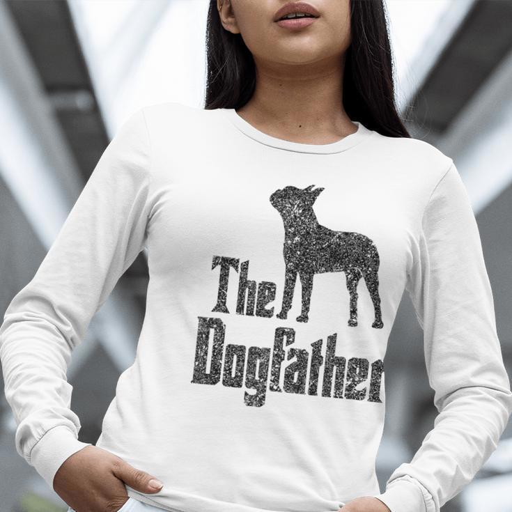 The Dogfather Boston Terrier Dog Funny Dog Gift T-Shirt For Men Women Girls Kids Women Long Sleeve T-Shirt, funny gift