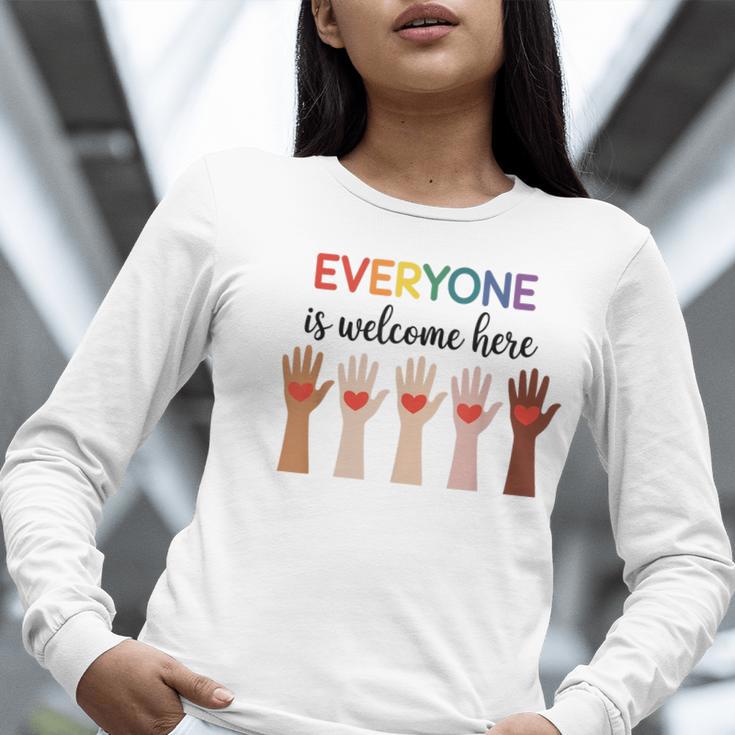 Everyone Is Welcome Here Idaho Teacher Women Long Sleeve T-Shirt, funny gift Everyone Is Welcome Here Idaho Teacher Women Long Sleeve T-Shirt, funny gift