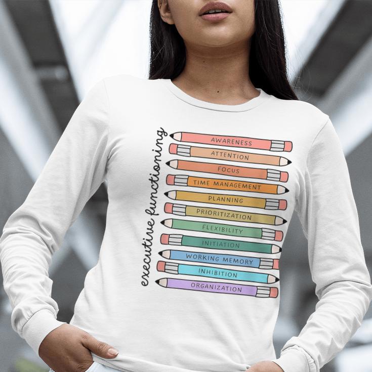 Executive Functioning Skills Back To School Sped Teacher SLP Women Long Sleeve T-Shirt, funny gift